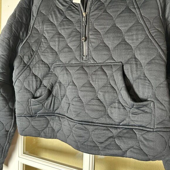 LULULEMON Scuba Oversized Quilted Half Zip Black Size XS/S - Picture 6 of 11